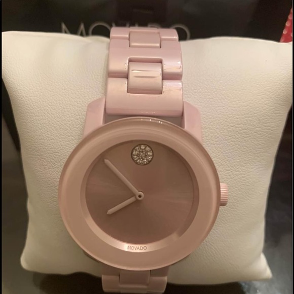 Movado bold ceramic watch , light pink - Picture 3 of 3